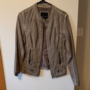 Maurices Women's Taupe Leather Jacket